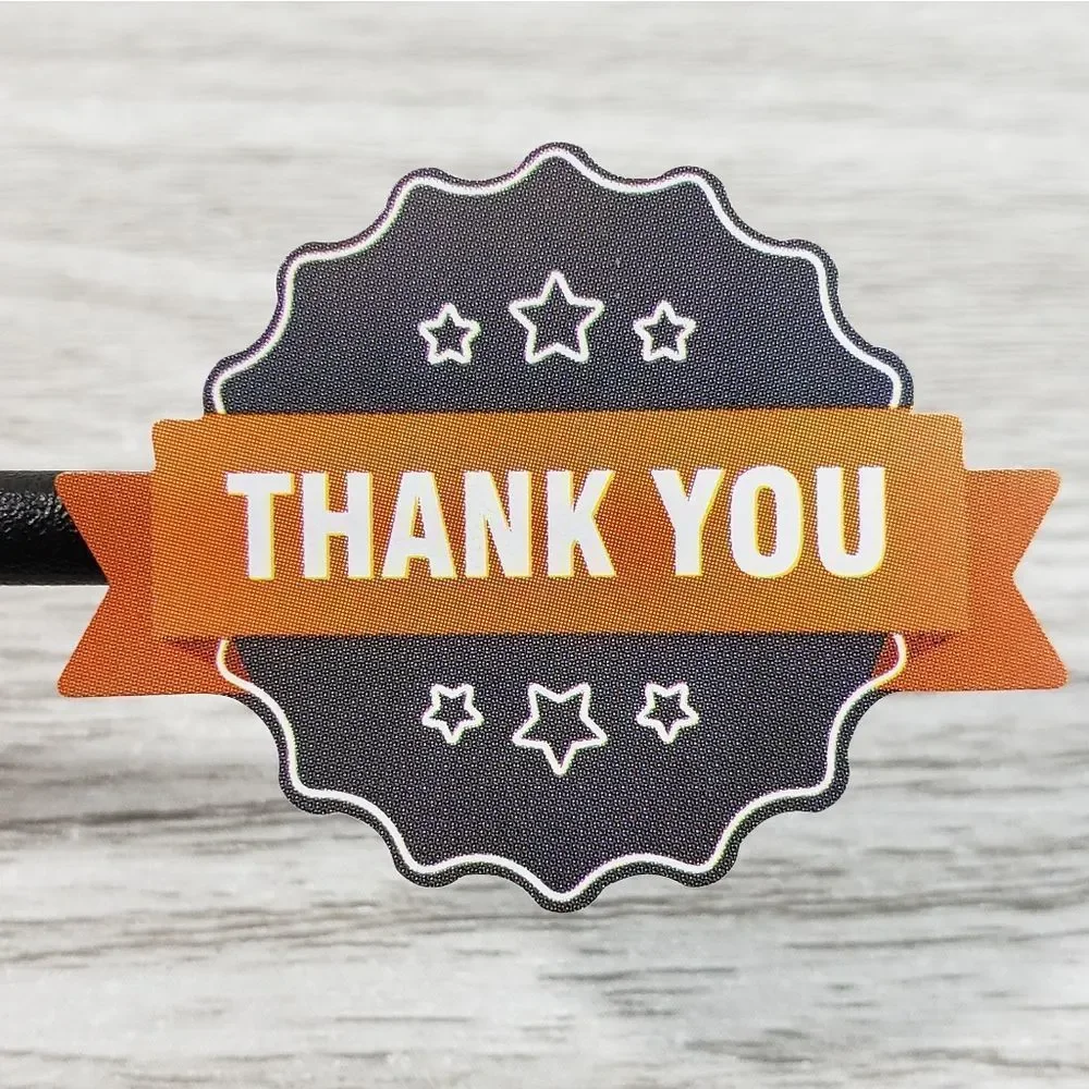 8/$20 100ct Thank You Stickers Round 1.5